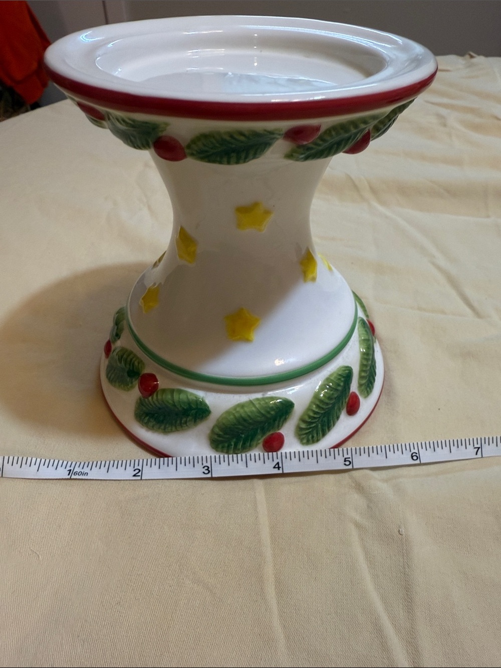 Nikko Ceramics Christmas Candle Holder White